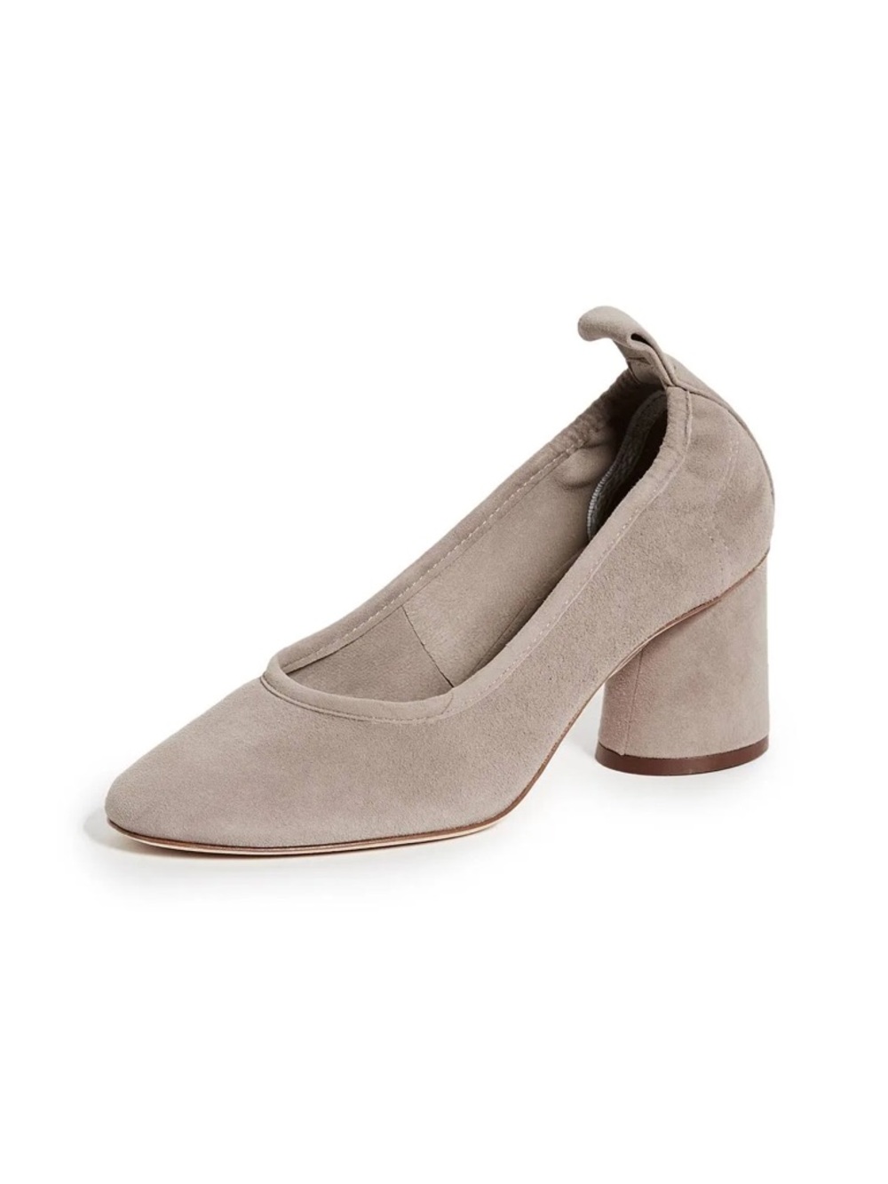Tory Burch Suede Block Heel Pumps Taupe Size 7M EUC